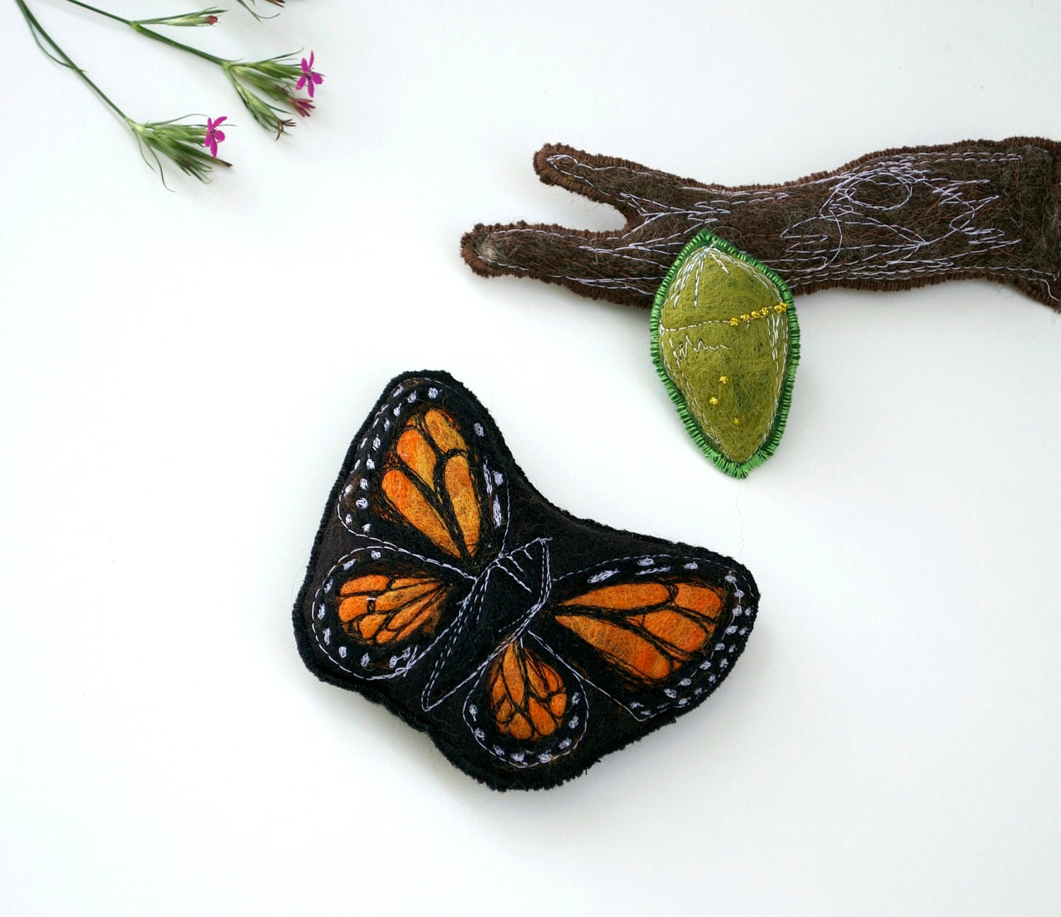 Handmade Montessori Work - Magnetic Monarch Butterfly Life Cycle. Made to Order. - TheHandmadeClassroom