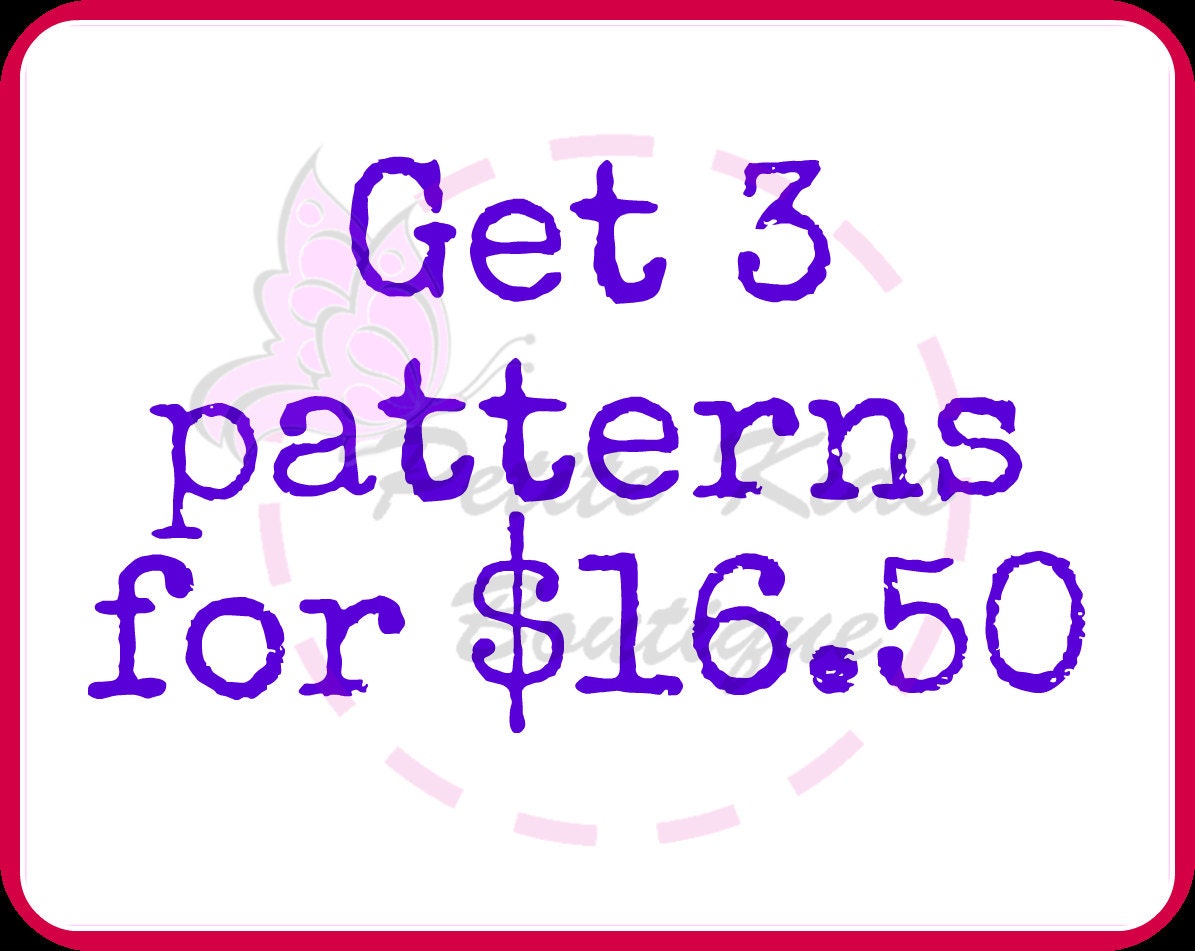 Get 3 patterns for USD16.50 - Bundle promo - PDF patterns & Instruction - Easy sew Dress, Skirts for Girls and toddler