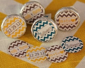 Hershey Kiss DIY Labels- Candy Stickers For Kisses -  Chevron Theme - Weddings - Customizable Hershey Kiss Label File