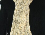Unisex Crochet Scarf--Neutral Ivory