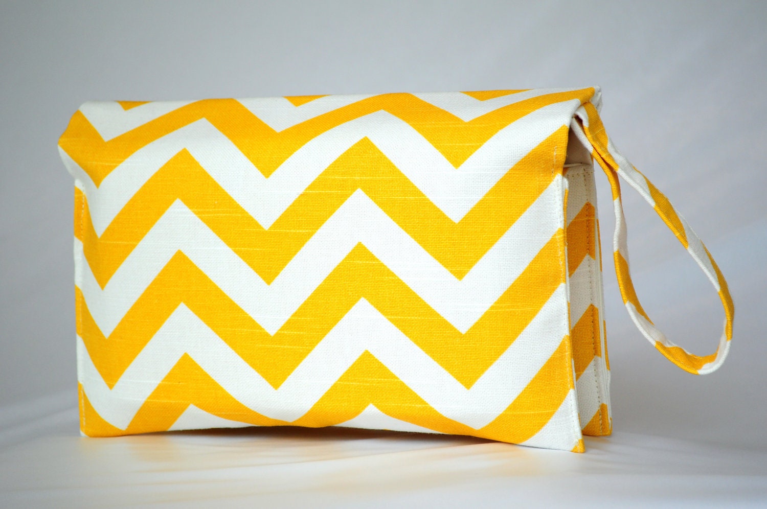 FREE SHIPPING Diaper Changing Clutch Wristlet LIMITED Edition Yellow Chevron