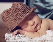 Crochet PATTERN - Baby Fedora Little Man Hat Cowboy Crochet Hat attern - Instant Downloaed PDF 204 - Newborn to Adult - Photo Prop Pattern