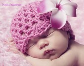 Crochet PATTERN - Open Weave Petal Hat Beanie Crochet Hat Pattern - Instant Download PDF 244 - Newborn to Adult - Photography Prop Pattern