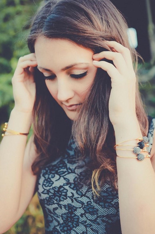 Black OR Grey MONIKALOVE Flora Bracelet
