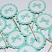 Tiffany Blue Cupcake Toppers- Bridal,Wedding Shower, Baby Shower