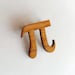 Pi Pin, Brooch, Jewelry in Bamboo 3.14159265 Pi Day