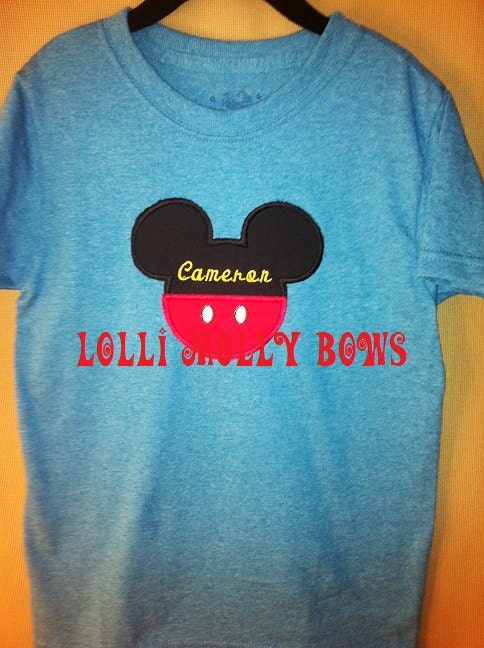 Custom Mickey Mouse TShirt, Boys Mickey Mouse TShirt, Disney Applique Shirt, Sibling Disney Shirt, Family Disney Shirt, Custom T-Shirt