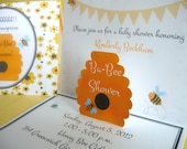 Bumble Bee Invitation set of 12 with envelopes