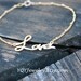 Forever LOVE 14k Gold Filled Chain Bracelet, Love bracelet, 14K gold Bracelet, Bridal Jewelry, Bridesmaids gifts, Birthday Gift