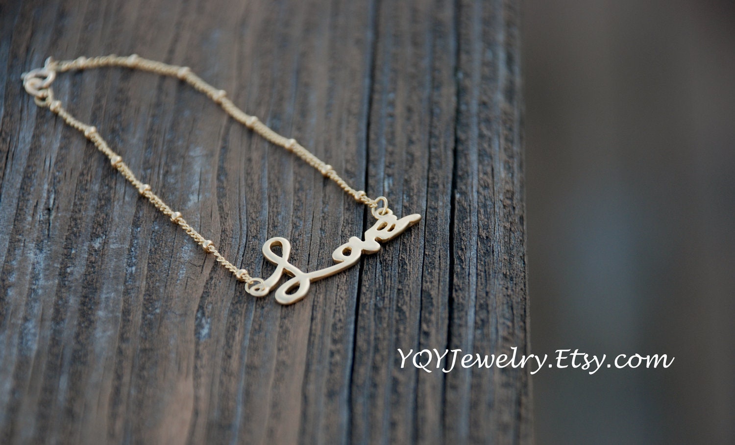 Forever LOVE 14k Gold Filled Chain Bracelet, Love bracelet, 14K gold Bracelet, Bridal Jewelry, Bridesmaids gifts, Birthday Gift