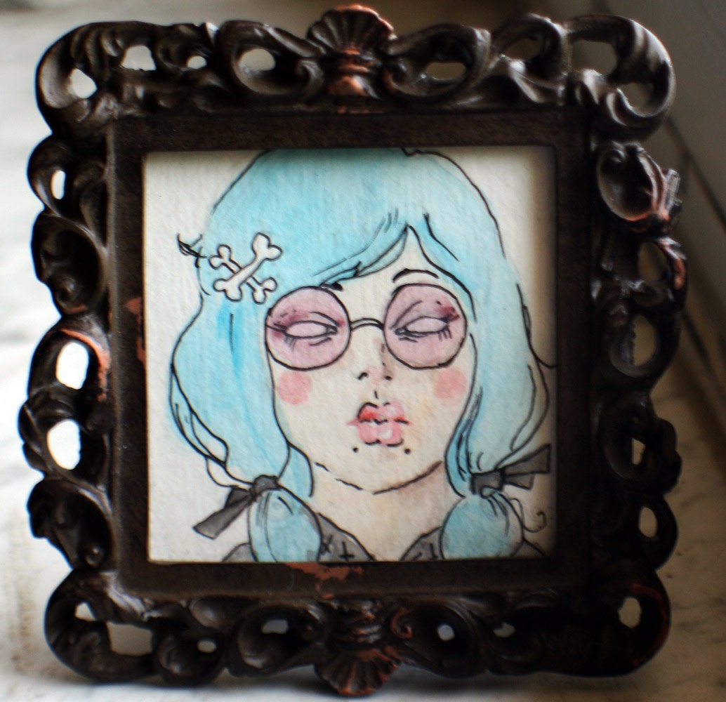 Hand painted watercolor mini SugarPlum " Lil' Creeps" collection