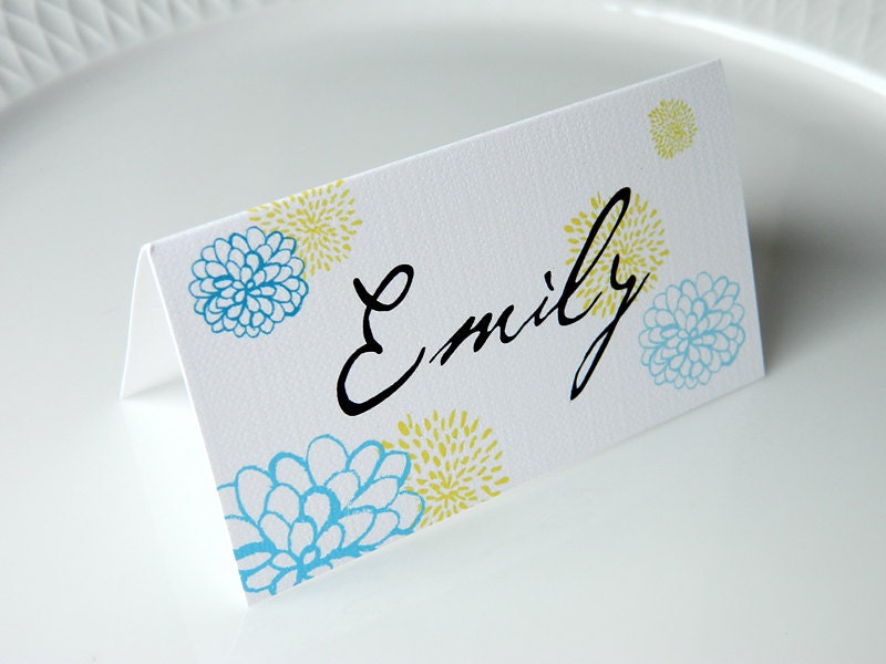 Summer Dreamin Wedding Card - Tented Place Card