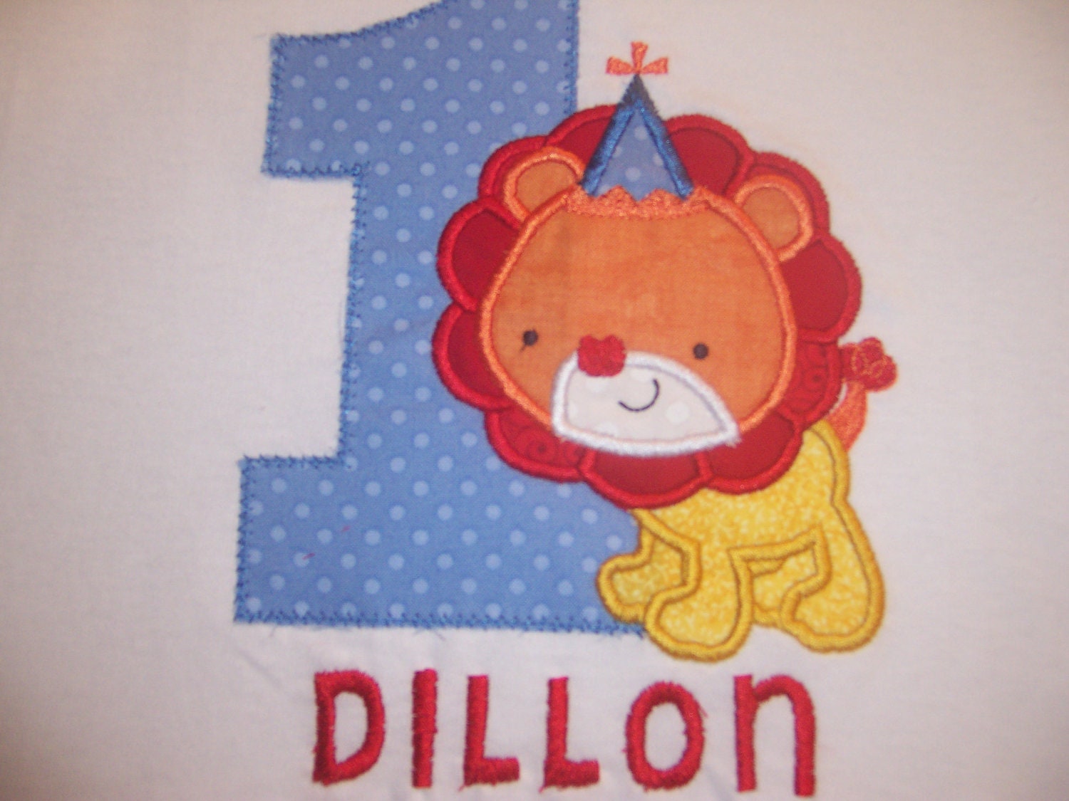 Personalized Boys Birthday Number Monogram Shirt, Boy's Circus Theme, Lion, First Birthday