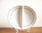Mid Century Modern Serving Dish, Divided Vegetable Dish, Narumi Heritage