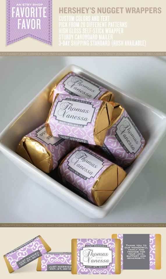 54 Custom Printed Chocolate Candy Bar Wrappers