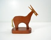 Vintage Wood Horse Letter Mail Clip Holder