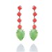 Flirty Drop Peach and Mint Green Earrings