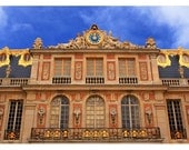 Versailles Photograph, Gold, Black, Blue, Paris, Windows, Architecture, French Decor, Royal, Palace, Sky