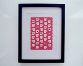 Fire King Mug Art Print, 8 x 10, Midcentury Americana, Retro Kitchen
