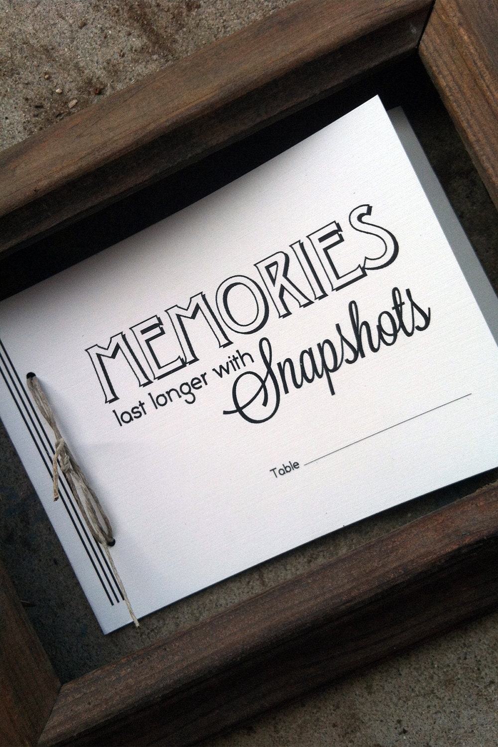 Wedding Snapshots - Photo Booklet Sleeve - PRINTABLE