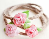 Flowers bracelets with Pink Roses - Floral Bracelets - Wedding Accessories -  Summer Jewelry