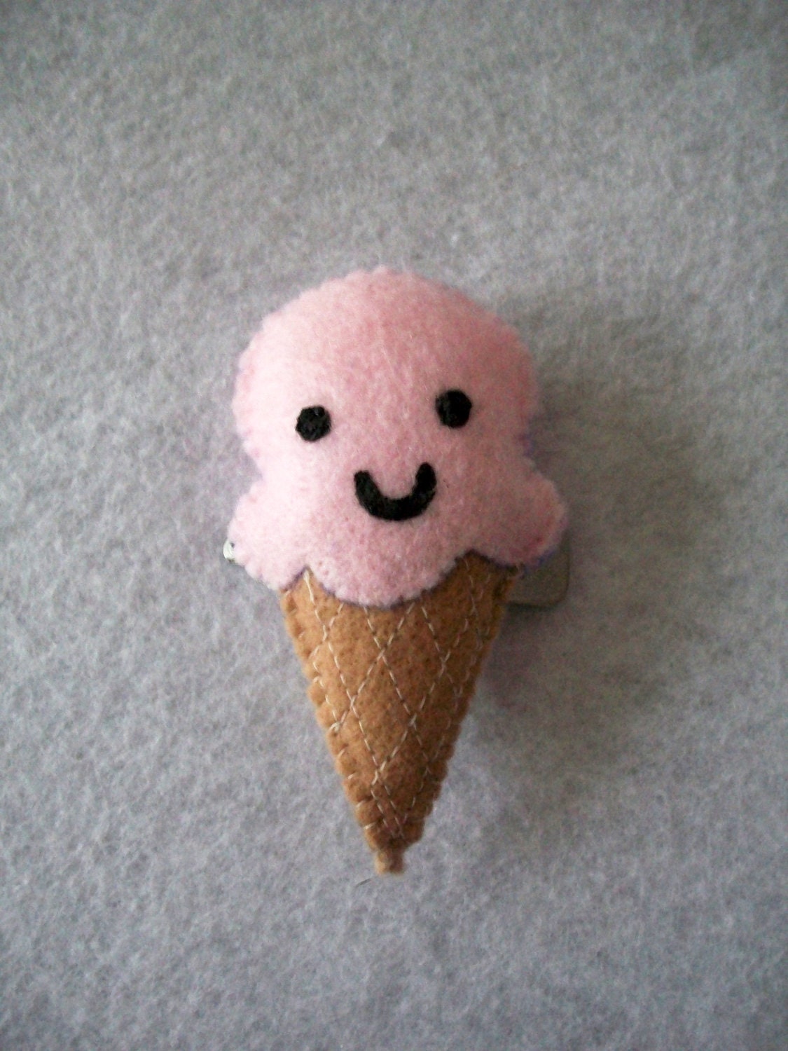 Kawaii Strawberry Ice Cream Cone Hair Clip
