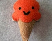 Kawaii Orange Sherbet Ice Cream Cone Hair Clip