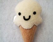 Kawaii Vanilla Ice Cream Cone Hair Clip