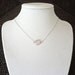 Simple Pink Necklace - Tiny Pale Pink Charm with Silver Bezel on Dainty Silver Chain - Minimalist, Feminine Jewelry - LAST ONE