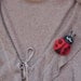 Ladybug felt brooch