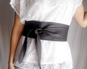 Dark brown vegan leather obi belt - Chocolate brown belt - Sizes S-M and L-XL