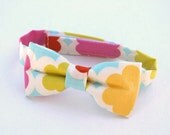 Retro colorful floral bow tie blue white green pink yellow toddler boys smart formal velcro wedding kids accessories boy suit outfit pastel