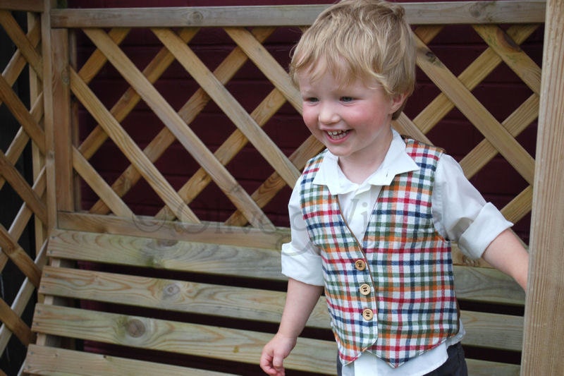 checkered waistcoat