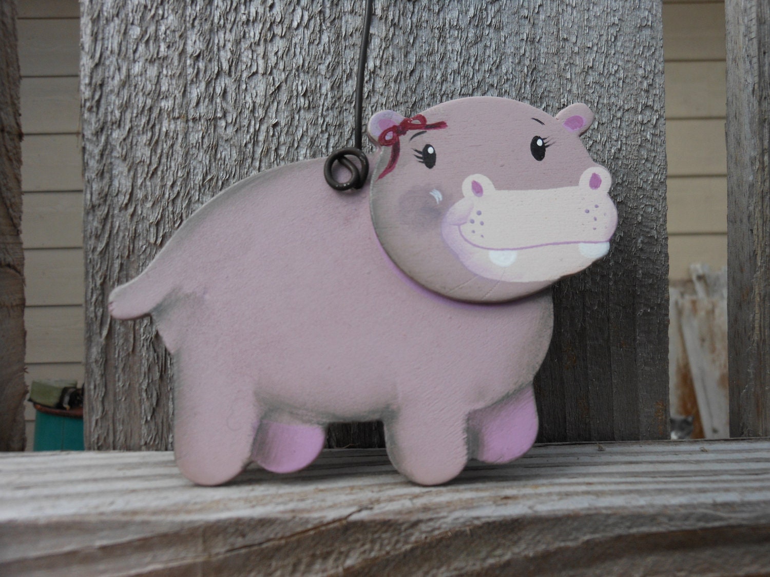 Christmas Tree Ornament/Gift Tag - Hippo, OA-88