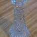 Vintage Pressed Glass English Crystal Bud Vase in Quilt Pattern