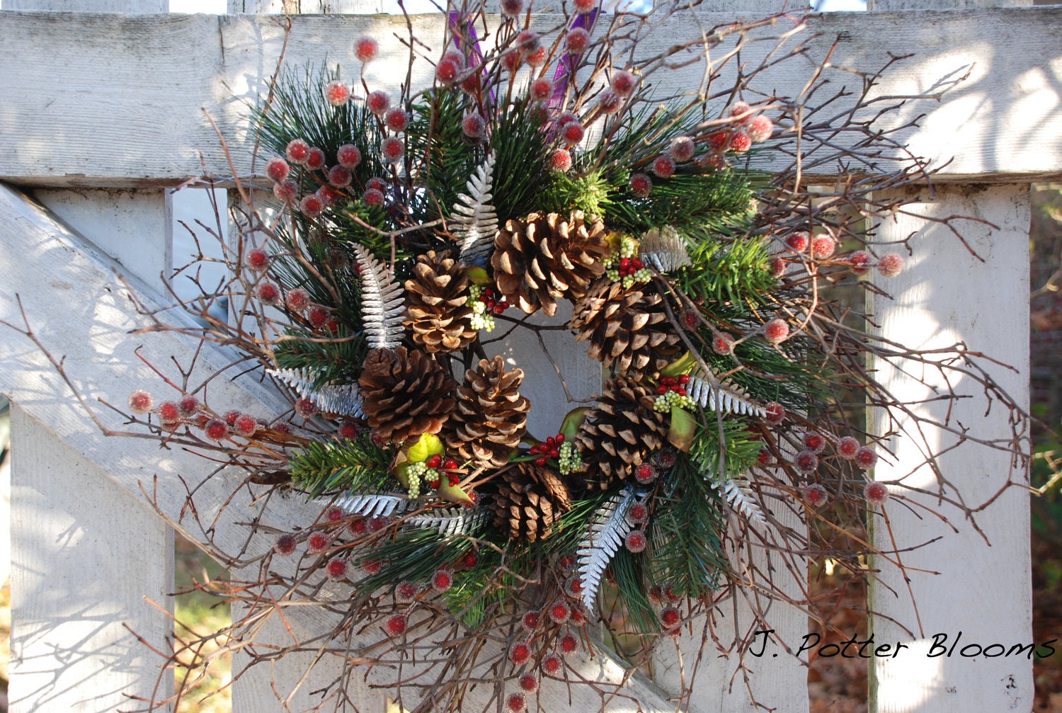 Winter Pine Wreath, Front Door Wreath ,Rustic Wreath, Decor for Doors, Wreaths, Pine Wreaths for door, Wreaths for door