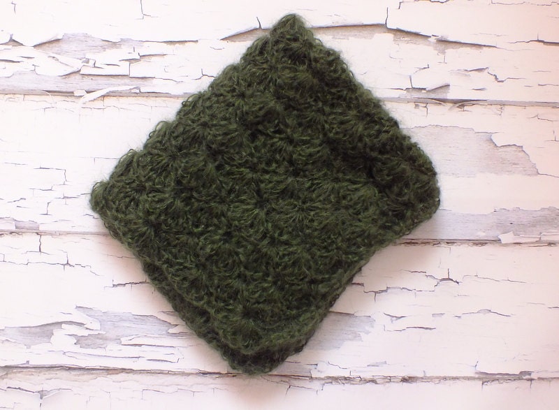 SALE Newborn Baby Blanket,  Mohair Wrap, Newborn Blanket, Dark Green, Green, Photo Prop, Ready To Ship