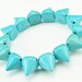 Spike Bracelet, Punk Bracelet, Spiked Bracelet(B0226-Turquoise)