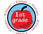 DIY Printable Back to School Custom Iron on Transfer -- Personalized Design - Apple