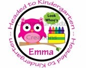 DIY Printable Back to School Custom Iron on Transfer -- Personalized Design - Owl