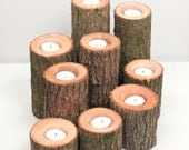 Tree Branch Candle Holders I- Rustic Wood Candle Holders, Tree Slice, Wooden Candle Holders