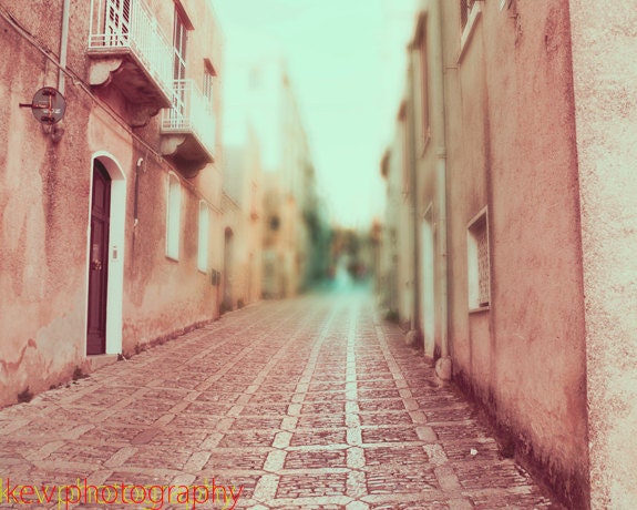 Dreamy Street in Sicily Photo, Wall Decor (8x10)