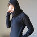 Black Hoodie COMET Women sweatshirt sweater/ Gift for her / Women fashion