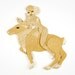 Girl with Reindeer - Articulated Paper Dolls by Dubrovskaya. Kraft paper, hand painted, MADE TO ORDER.
