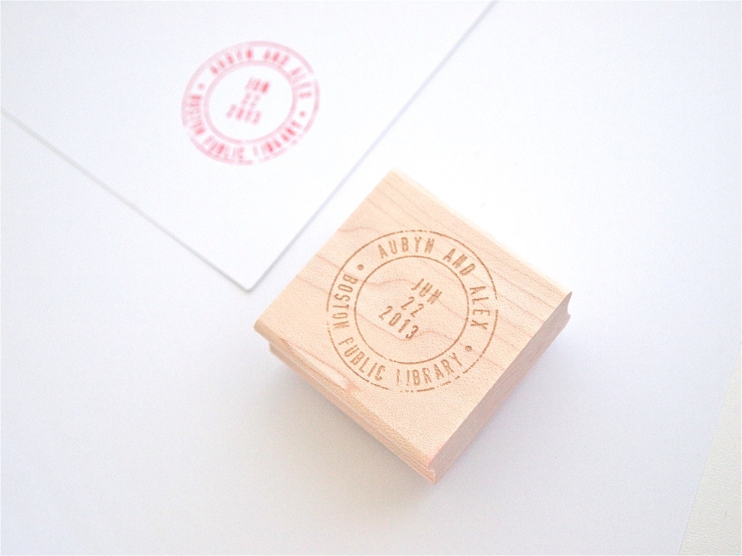 Wedding Stamp Vintage Library No.8