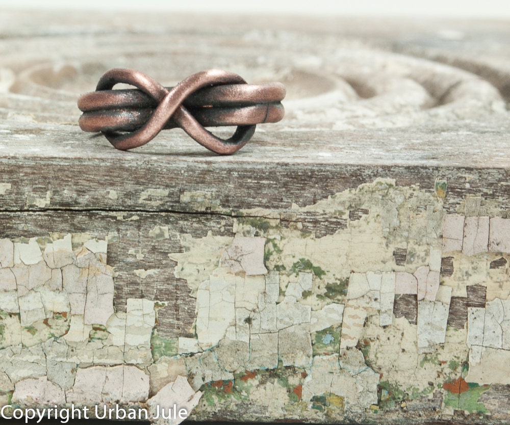 Copper Infinity Knot Ring