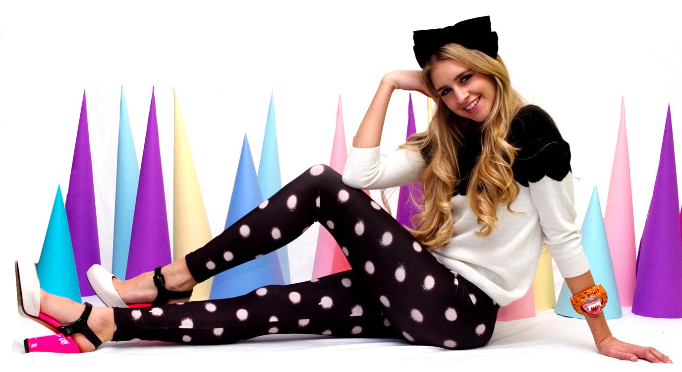 Womens leggings Spray Spot print leggings - S/M