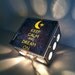 Keep Calm And Dream On Moon Print - Repurposed Vintage Dictionary Print Design Night Light