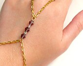 Gold Slave Bracelet Beaded Slave Bracelet Gold Hand Chain Bracelet Ring and Bracelet Hand Harness