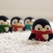 Patrick, Needle Felted Penguin with Custom Scarf